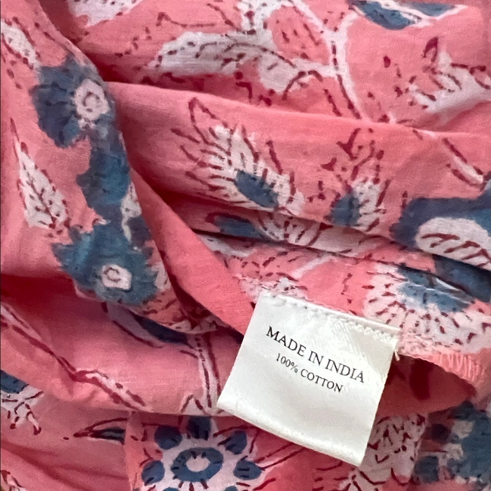 The Fox and the Mermaid Block Printed Calla Dress peony Women's Size Medium - Picture 8 of 8